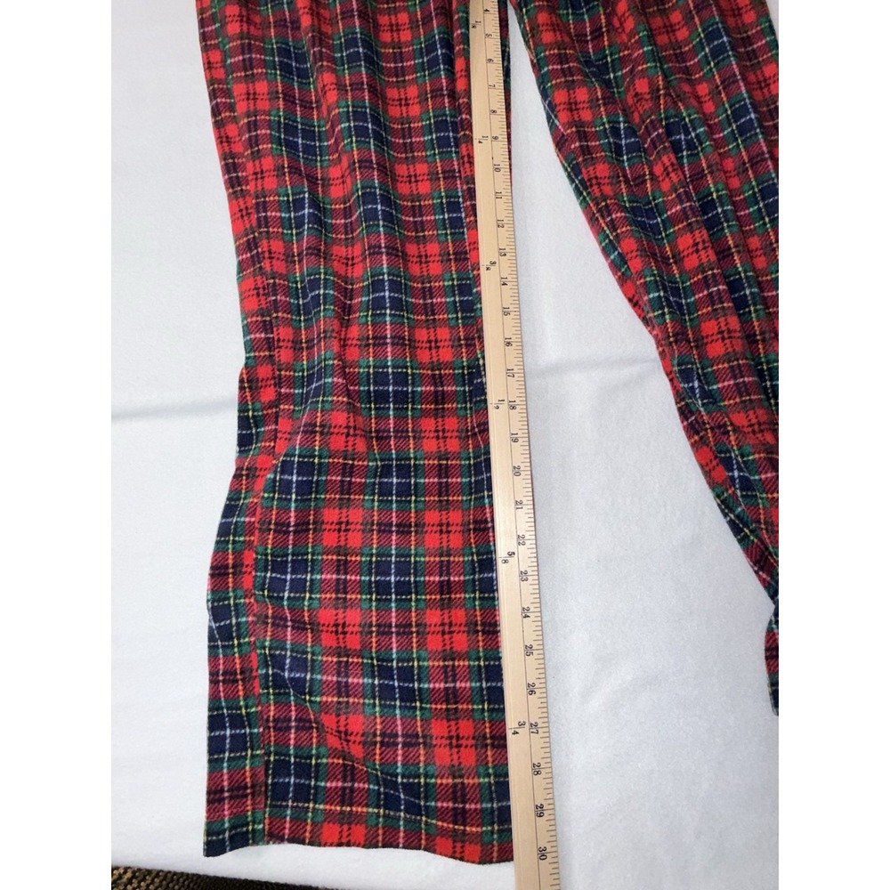 Lauren by Ralph Lauren Women's Red 2-PC Plaid Flannel Pajama Set Size L Crest - Picture 11 of 14